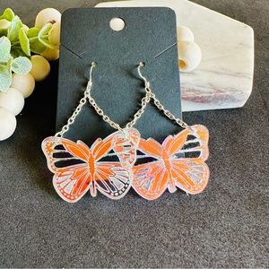 Iridescent Butterfly Earrings Holographic Easter / Spring Earrings